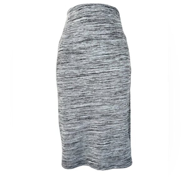 Zara Women’s High Waist Pencil Skirt Space dye print Grey Black Size Medium - Picture 2 of 14